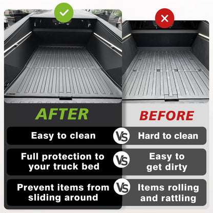 TripleAliners Truck Mat Compatible with 2019-2026 Chevy Silverado 1500 / GMC Sierra 1500 6.6FT Accessories, Truck Bed Mat Heavy Duty Custom Fit All Weather Protection TPE Pickup Liner, Standard Bed