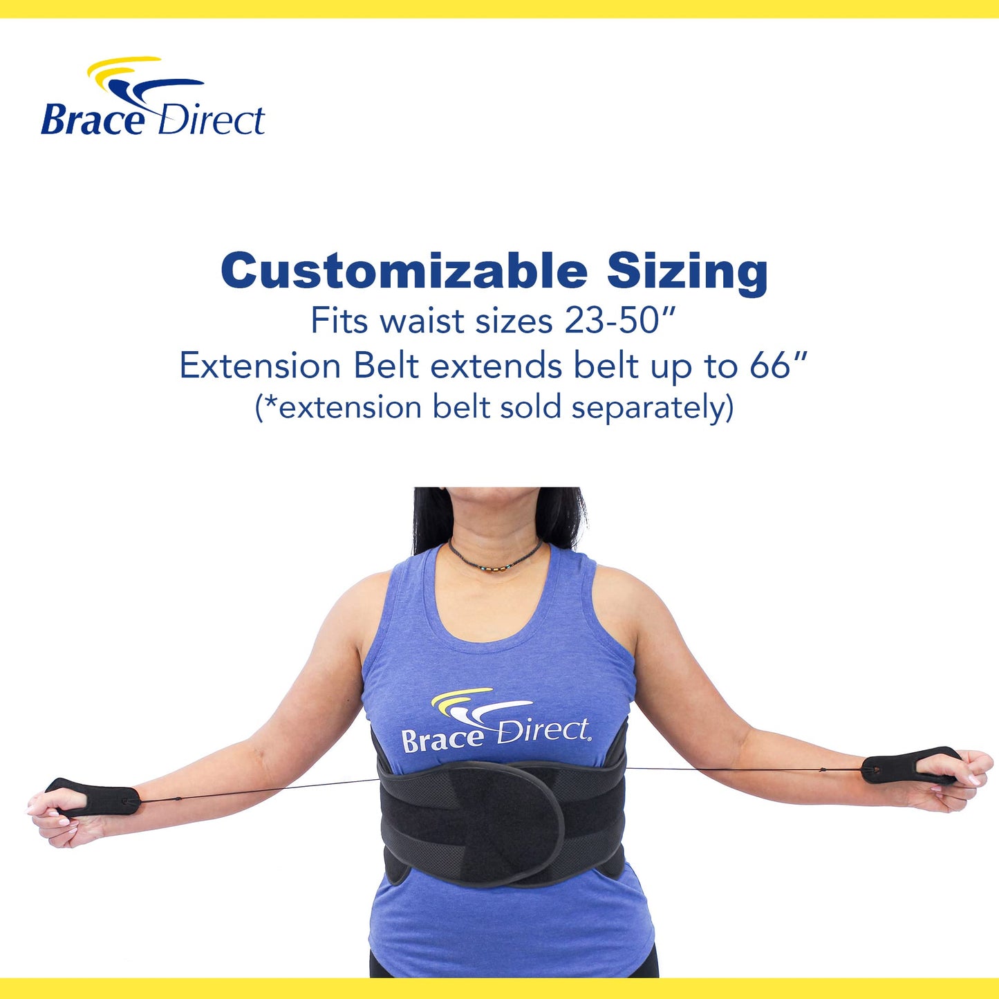 VertebrAlign LSO Lumbar Back Brace, Medical Grade Lower Back Pain Relief for Herniated Discs, Sciatica, Post-Op, PDAC L0631 L0637 L0648 L0650, Black, Size Fits Most (23–50 in Waist)