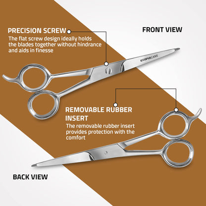 Utopia Care Haarschneide- und professionelle Friseurschere 6,5 Zoll, Premium Edelstahl Schere mit glattem Rasiermesser und scharfen Klingen für Salons, Männer, Frauen und Kinder, Silber
