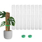 EOX 4 Pcs 24 Inch Plastic Moss Pole for Monstera, Large D Shaped Poles for Climbing Plants Work with Sphagnum Moss, 90 Inch Plant Stake Set of 4, Garden Ties