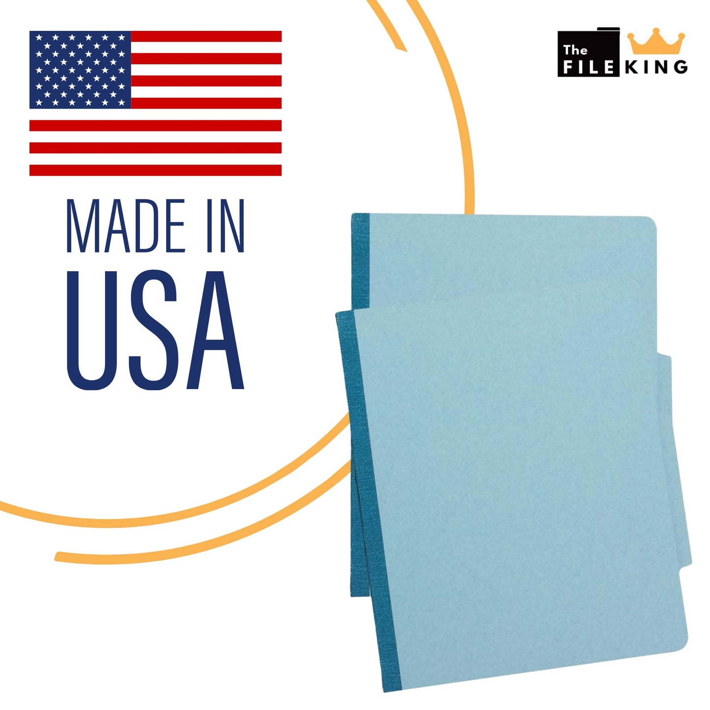 The File King Classification Folders 2 Dividers Letter Size - Light Green, 10 Pack | Pressboard Classification Folder | 2-Inch Expansion | Made in USA | Medical File Folders with Dividers and Prongs