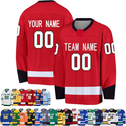 Custom Hockey Jersey for Mens Youth Kids Personalized Boys Ice Hockey Practice Jersey Uniform Add Own Name Number Team Logo
