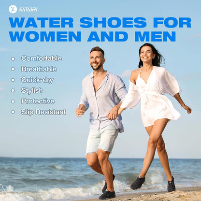 SIMARI Wasserschuhe für Damen und Herren, Badeschuhe, Strandschuhe, schnelltrocknend, Barfußschuhe, Wanderschuhe, Surfschuhe, Laufschuhe, Kajakschuhe