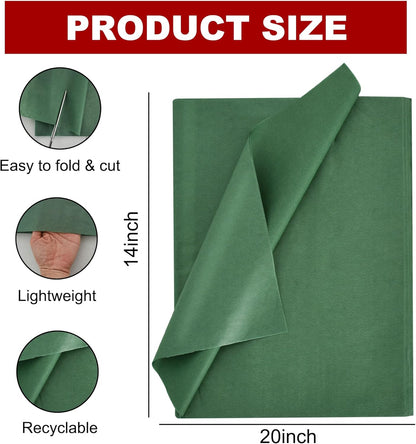 100 Blatt Seidenpapier Salbeigrün 35x50cm Geschenkpapier Seidenpapier Großpackung für DIY-Projekte Geschenktüten Geschenkverpackungen Hochzeiten Valentinstag Ostern Weihnachten und Geburtstagsfeiern Basteln