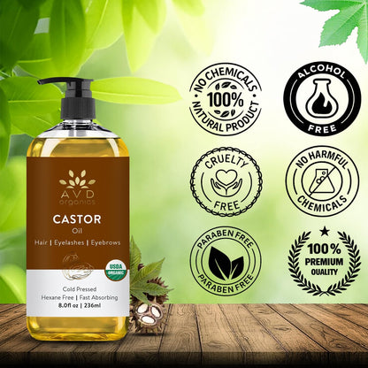 AVD Organics Rosmarinöl für Haarwachstum & Kopfhaut | Mit Biotin angereichert | Haarstärkend, pflegend und voluminös | Mit Jojoba- & Rizinusöl angereichert | GVO-frei 120ml