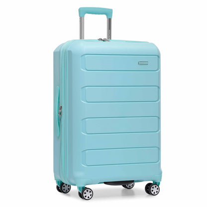 Traveler's Choice Pagosa Hardshell Expandable Luggage with Spinner Wheels, Slate Blue, 3-Piece Set (22/27/30)