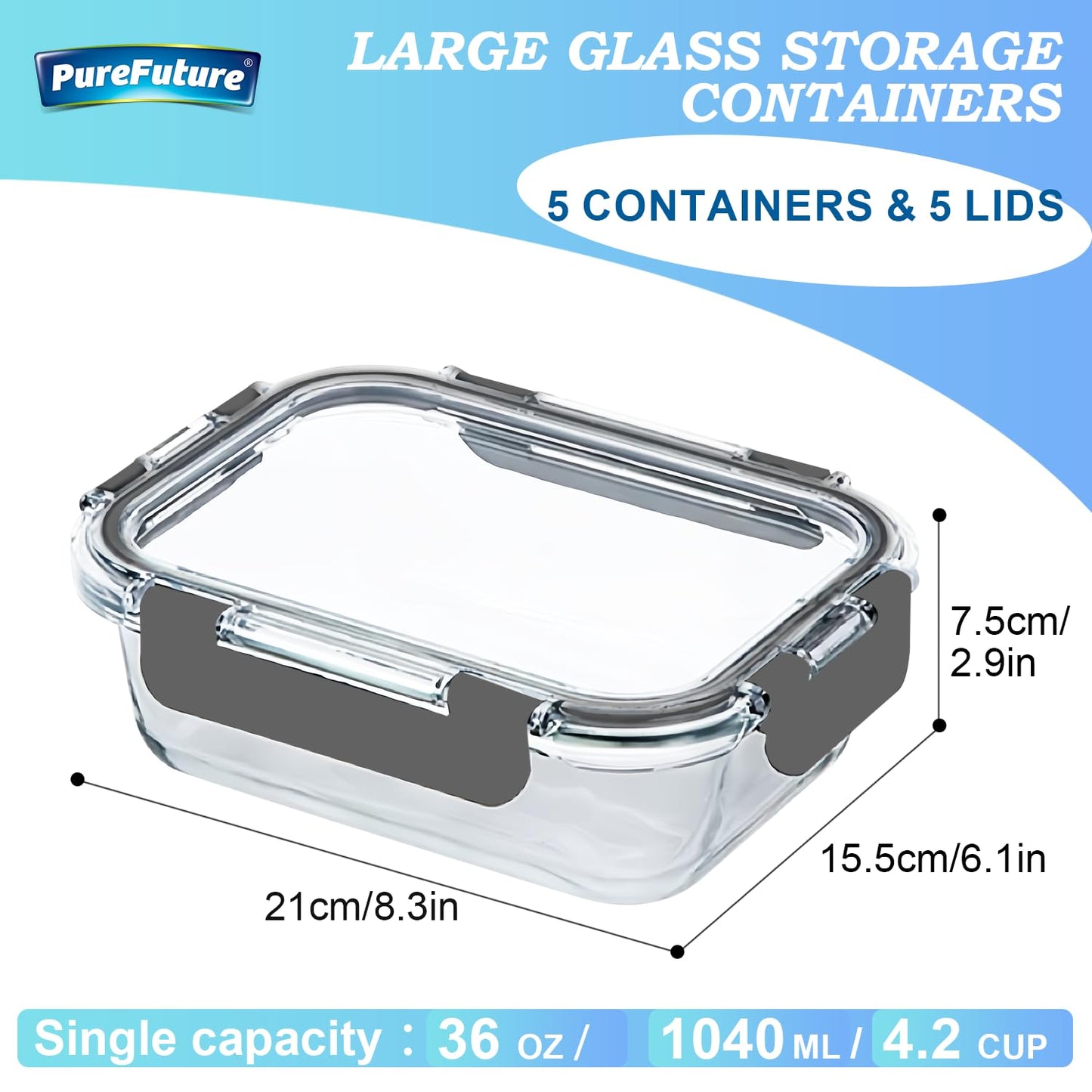 2 Pack Snackle Box –Air Tight Snack Containers with Divided, Lids&Handle –Clear Serving Tray for Fruits, Candy, Nuts –Portable for Travel, Parties, Daily Use (8 Containers Dishwasher Safe)