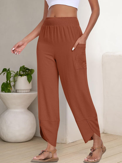 ANRABESS Womens Wide Leg Palazzo Capri Pants 2026 Summer Casual Loose High Waisted Lounge Flowy Cropped Beach Work Trousers
