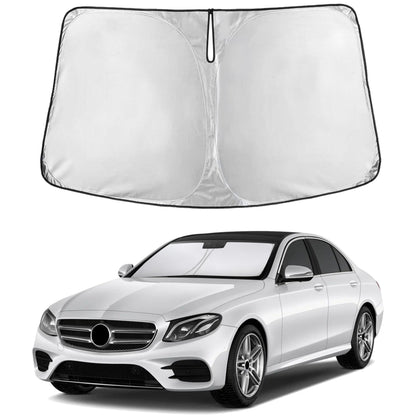 EcoNour Car Windshield Sunshade | Blocks 99% Heat & Keeps Interior Cool | Universal Fits Cars, SUVs, Trucks | Automotive Sun Screen, Visor & Car Accessories for Summer | Medium (64x32 Inches)