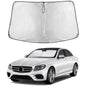 EcoNour Car Windshield Sunshade | Blocks 99% Heat & Keeps Interior Cool | Universal Fits Cars, SUVs, Trucks | Automotive Sun Screen, Visor & Car Accessories for Summer | Medium (64x32 Inches)