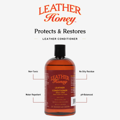 Leather Honey Leather Conditioner, Since 1968. for All Leather Items Including Auto, Furniture, Shoes, Purses and Tack. Non-Toxic and Made in the USA / 8 Fl Oz (Pack of 1)