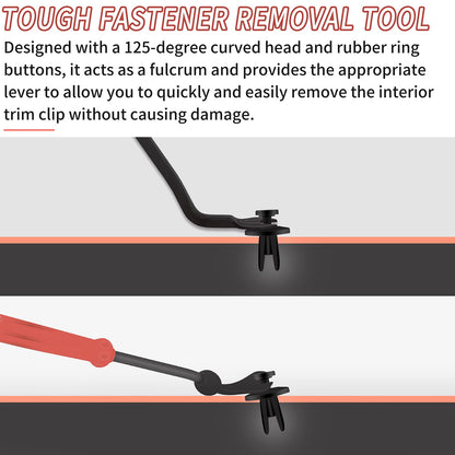 Wetado Trim Removal Tool, Car Upholstery Repair Kit, Car Door Audio Panel Trim Removal Set, Fastener Terminal Remover Tool Set Clips Pry Kit Auto Clip Pliers (8PCS Red)