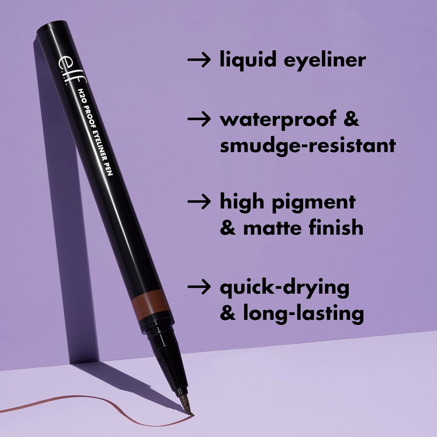 e.l.f. Smoky Kohl Eyeliner, Augenstift für langanhaltende, ausdrucksstarke, hochpigmentierte Make-up-Looks, vegan & tierversuchsfrei, Black Velvet