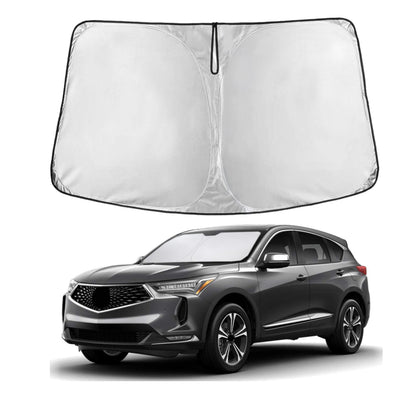 EcoNour Car Windshield Sunshade | Blocks 99% Heat & Keeps Interior Cool | Universal Fits Cars, SUVs, Trucks | Automotive Sun Screen, Visor & Car Accessories for Summer | Medium (64x32 Inches)
