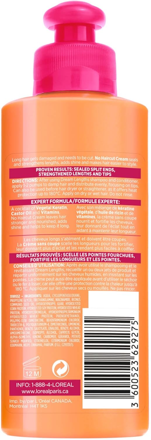 L'Oréal Paris Hair Expertise Dream Lengths Heat Slayer Haarserum, Hitzeschutz Spray für Haare, Leave-In Anti-Frizz, 130ml (Verpackung kann variieren)