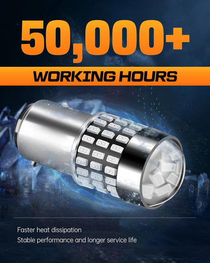 LUYED 3157 LED Bulbs Reverse Light Xenon White 1800 Lumens Super Bright 78 SMD 3056 3156 3057 4157 LED Bulbs,Used for Back Up Reverse Lights,Brake Lights,Tail Lights,Turn Signal Lights,Pack of 2