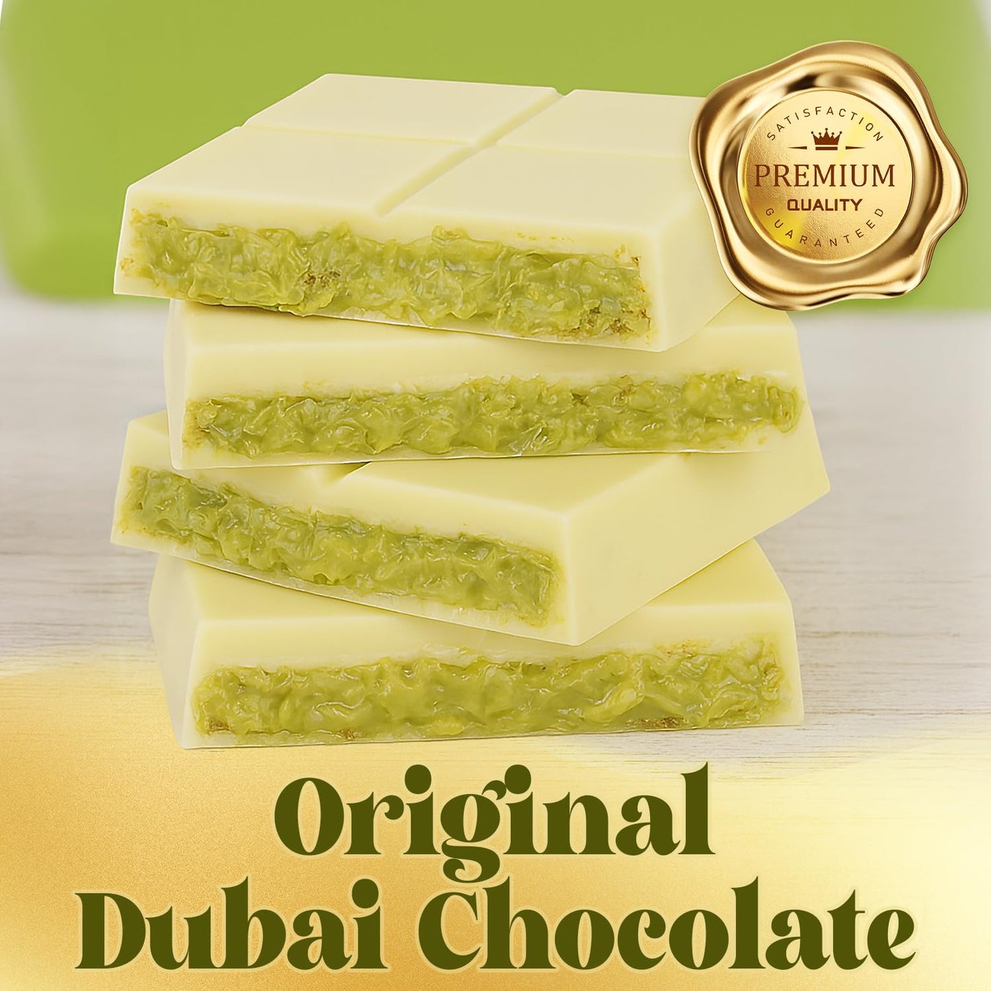 Barra de chocolate crujiente con Knafeh, pistacho, de Dubái, 7 oz | Famosa barra de chocolate con Kunafa de Dubái | Kunafe crujiente con pasta de pistacho | Regalo de postre gourmet