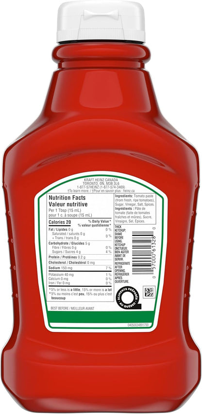 Heinz Tomato Ketchup, 1.25 LT Bottle Twin Pack