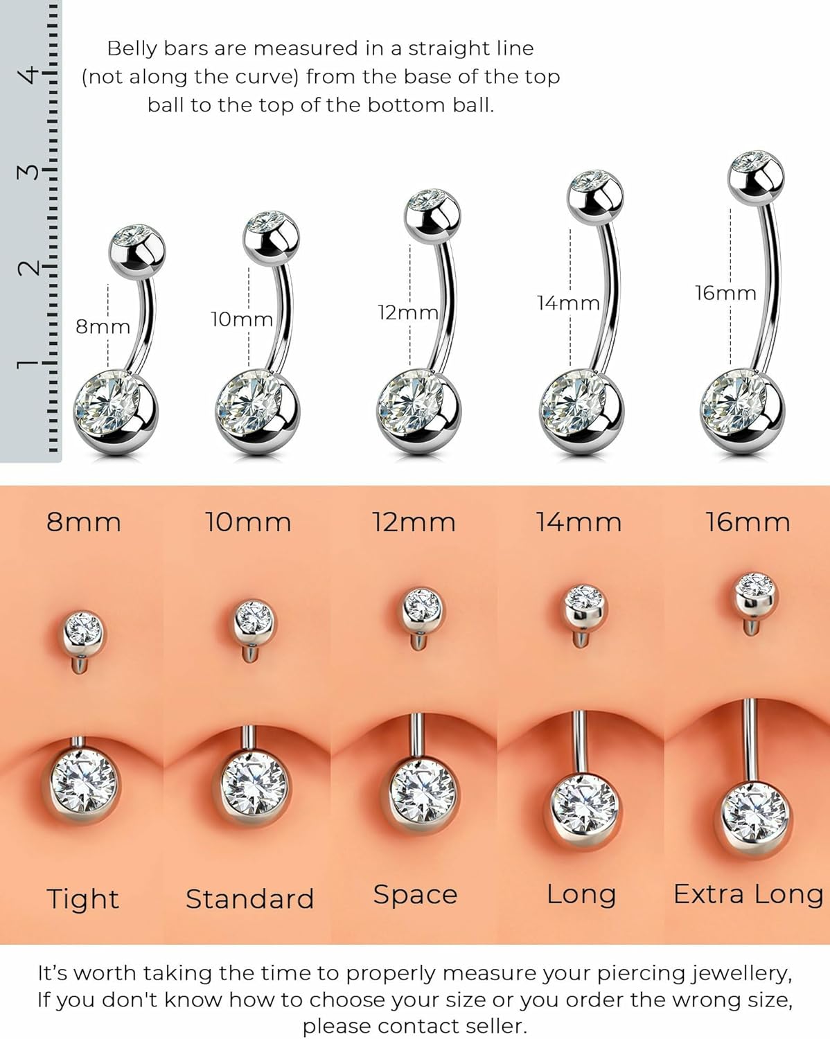 OUFER 5x Bauchnabelpiercings baumelnd – 14G Chirurgischer Stahl Bauchnabelpiercing, Hypoallergener Bauchnabelring mit Zirkonia Schmetterling Blume Tropfen Langhantel für Strand, Festival, Fitnessstudio