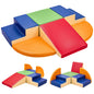 TODIBY 6-Piece Soft PU Leather Toddlers Climbing Toys, Baby Foam Climbing Blocks for Kids 3, Baby Climbing Structures Play Gym for Toddlers, Indoor Climb and Crawl Activity Play Set