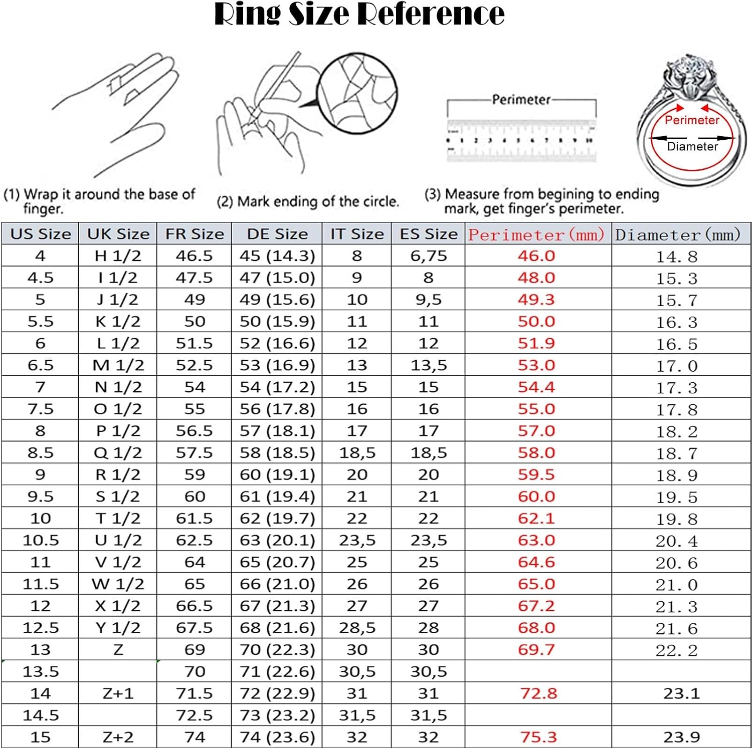 Aienid Size 8 Rings for Women 14K Rose Gold Ring Guard with 0.2CT Diamond Solid Not Plated Popular for Sister Mothers Day Jewelry