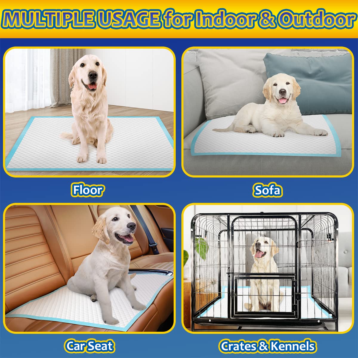 Dogcator Dog Pee Pads Extra Large 30"x36", 30 Count Super Absorbent Pee Pads for Dogs, Disposable Urine Bed Pads for Doggie, Thicken XXL Puppy Pads, Piddle Pads X-Large for Indoor, Outdoor Use