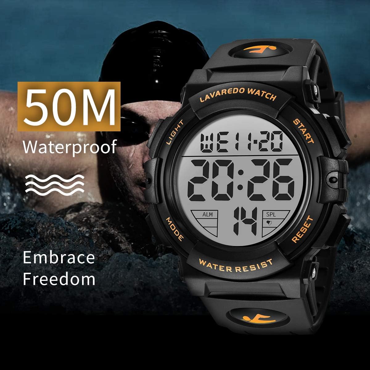 Herren Digitaluhr, Sportuhren für Männer Outdoor Militär Digital Analog Stoppuhr Wasserdicht Multifunktionale Armbanduhr