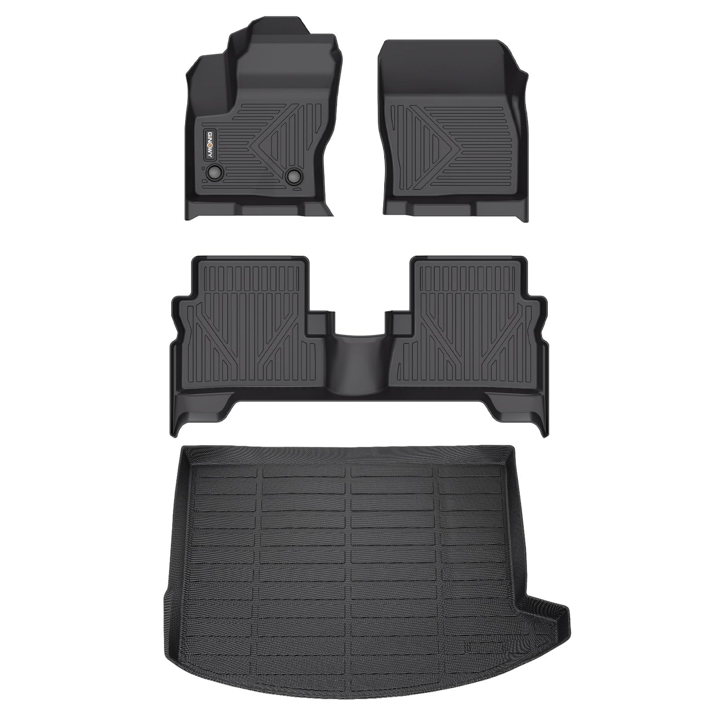 GINOWY-Floor Mats for Toyota 4Runner 1996-2002,1st+2nd Row,TPE All Weather Car Mats Custom Fit Rubber Floor Liners Car Accessories for Toyota 4Runner