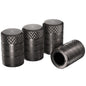 CKAuto Tire Valve Stem Caps, Black, 4 pcs/Pack, Anodized Aluminum Tire Valve Cap Set, Corrosion Resistant, Universal Stem Covers for Cars Trucks Motorcycles SUVs and Bikes