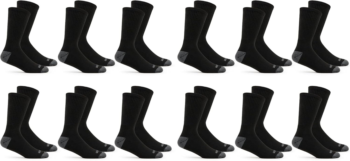 Fruit of the Loom mens Dual Defense Crew Socks 12 PairCasual Sock