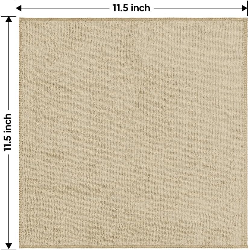 HOMEXCEL Mikrofasertuch 12er-Pack, 31,75 x 31,75 cm Mikrofasertücher für Autos, ultra-saugfähiges Autowaschtuch, fusselfreie, streifenfreie Reinigungstücher für Auto, Küche und Fenster (Grau)
