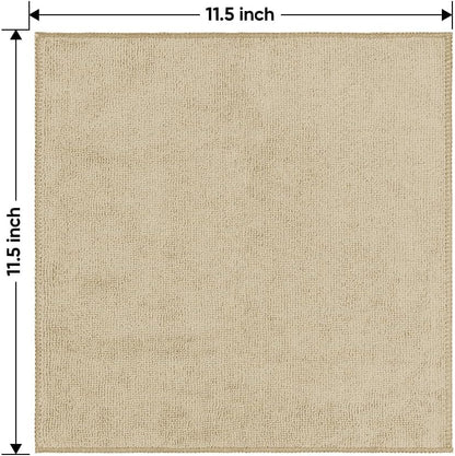 HOMEXCEL Mikrofasertuch 12er-Pack, 31,75 x 31,75 cm Mikrofasertücher für Autos, ultra-saugfähiges Autowaschtuch, fusselfreie, streifenfreie Reinigungstücher für Auto, Küche und Fenster (Grau)