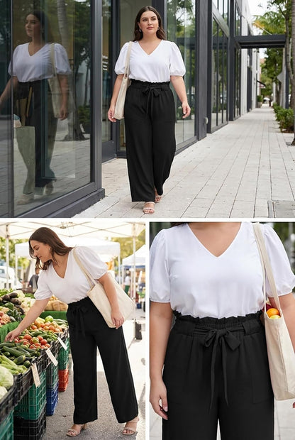 OLRIK Plus Size Wide Leg Pants for Women: Comfort Meets Style