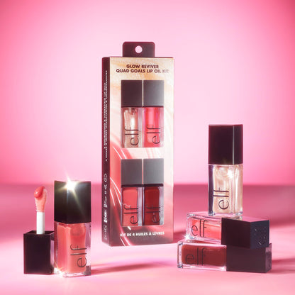 e.l.f. Glow Reviver Lip Oil, Pflegendes getöntes Lippenöl für ein hochglänzendes Finish, angereichert mit Jojobaöl, vegan & tierversuchsfrei, Rose Envy