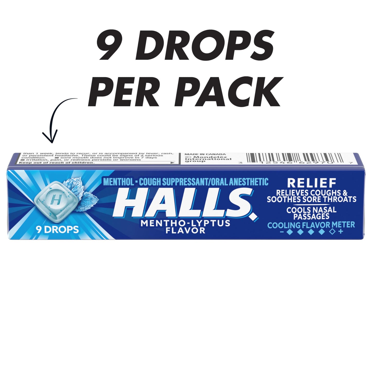 Halls Cough and Throat Relief Mentho-Lyptus Cough Drops, 12 Bags of 30 (360 Total Drops)