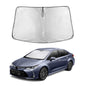 EcoNour Car Windshield Sunshade | Blocks 99% Heat & Keeps Interior Cool | Universal Fits Cars, SUVs, Trucks | Automotive Sun Screen, Visor & Car Accessories for Summer | Medium (64x32 Inches)