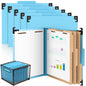 Henoyso 10 Pcs Hanging Classification File Folders, Letter Size Red Folders with 3 Pressboard Dividers, 8 Fasteners, 4 Inch Expansion, 1/3-cut Top Tab for Medical Records and File Cabinet Organizer