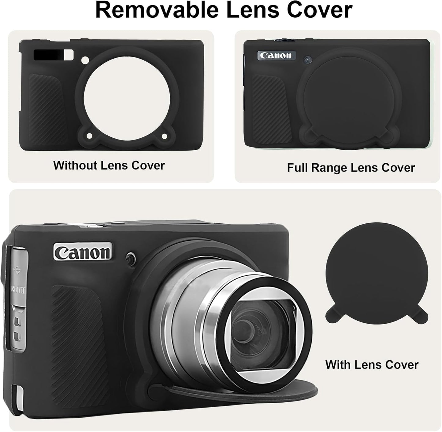 BOVKE Silicone Camera Case for Canon PowerShot SX740 / SX730