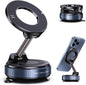 Jikasho Vacuum Magnetic Car Phone Holder for Magsafe, Hands-Free 360° Adjustable Suction Cup Phone Mount for Car/Gym/Mirror/Smooth Surface, Compatible with iPhone & Android (Black)