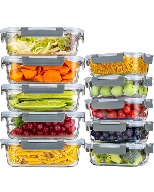 2 Pack Snackle Box –Air Tight Snack Containers with Divided, Lids&Handle –Clear Serving Tray for Fruits, Candy, Nuts –Portable for Travel, Parties, Daily Use (8 Containers Dishwasher Safe)