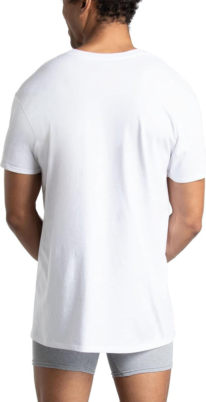 Fruit of The Loom Men's 6-Pack Stay Tucked V-Neck T-Shirt