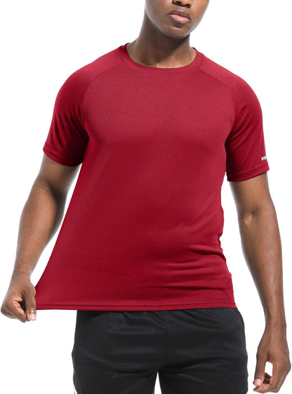 Boyzn 1er, 3er, 5er oder 7er Pack Herren-Trainings-Laufshirts, Dry Fit feuchtigkeitsableitendes T-Shirt, Gym Sport Kurzarm-T-Shirts
