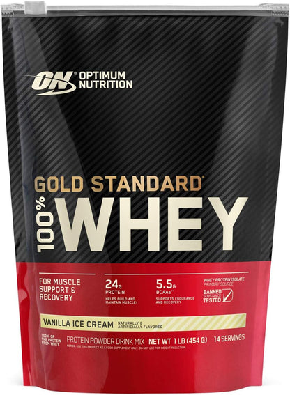 OPTIMUM NUTRITION Gold Standard 100% Whey Protein Powder, Banana Cream, 907g - [packaging may vary]