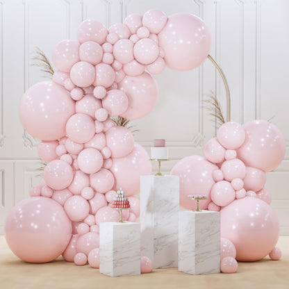 PartyWoo Light Pink Balloons 100 pcs Different Sizes of 36 18 12 10 5 Inch Pastel Baby Pale Pink Balloon Arch Kit Garland for Baby Shower Valentine's Day Princess Birthday Party Decorations Pink-Y48