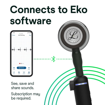 3M Littmann CORE Digital Stethoscope, Our Most Advanced Stethoscope Yet, Up To 40x Amplification, Active Noise Cancellation, In-App Sound Wave Visualization, High Polish Copper Chestpiece, 8870