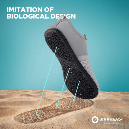 SEEKWAY Wasserschuhe Damen Herren Schnelltrocknend Badeschuhe Aquaschuhe Barfuß Rutschfest Schwimmen Pool Outdoor Surfen Fluss See Yoga