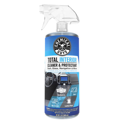 Chemical Guys Total Interior Cleaner & Protectant Interior Cleaner, Cleans & Protects Leather, Vinyl, Plastic, Rubber, Glass with a Streak-Free Finish — Cars, Trucks, SUVs, RVs, 16 oz