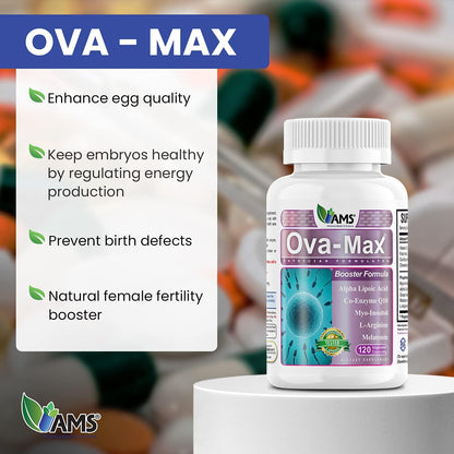 America Medic & Science OVA-Max Prenatal Vitamins for Women (120 Capsules) and Preconception Plus (180 Capsules)