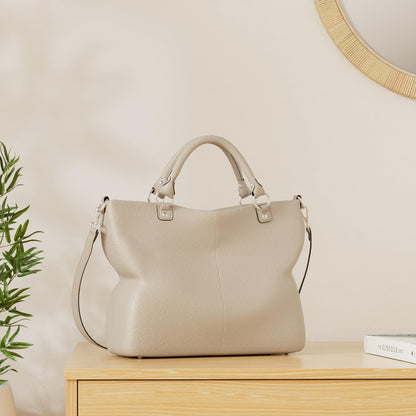 Kattee Damen Weiche Echtleder Tragetasche Schultertasche Handtasche