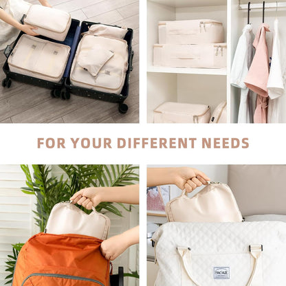 BAGAIL 8er Set Packwürfel Gepäckorganizer für Reisezubehör